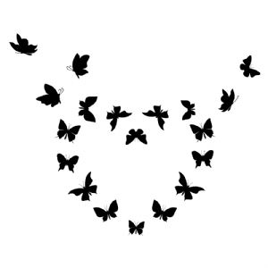 Heart Made From Butterfly SVG Cut File, Butterfly Heart Vector Cut file Bird SVG