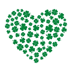 Heart Made of Shamrock SVG Cut File, Digital Download St Patrick's Day SVG