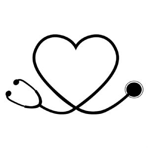 Heart Stethoscope SVG, Medicine Stethoscope SVG Instant Download Health and Medical
