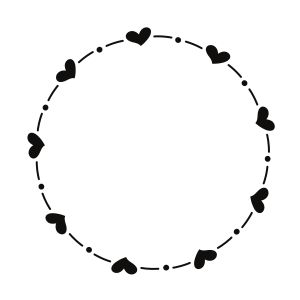 Round Heart Wreath SVG Cut File, Heart Wreath SVG Instant Download Drawings