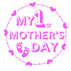 Hearts Wreath My First Mother's Day SVG, Mother's Day Cut File Mother's Day SVG