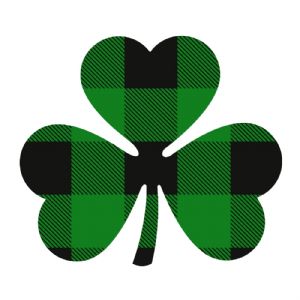 Green Buffalo Plaid Shamrock SVG, Instant Download St Patrick's Day SVG