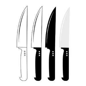 Knife SVG Bundle for Cutting or Printing Kitchen Utensils