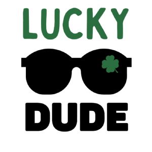 Lucky Dude SVG, Shamrock Shirt SVG Digital Design St Patrick's Day SVG