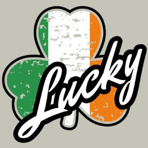 Lucky Irish Flag Shamrock SVG, Lucky Clover Leaf SVG St Patrick's Day SVG