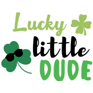 Lucky Little Dude SVG, St Patrick's Baby Onesie SVG St Patrick's Day SVG