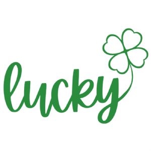 Green Lucky Shamrock SVG, Lucky Clover SVG St Patrick's Day SVG