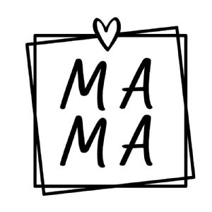 Mama Square Heart SVG, Mama Square Instant Download Mother's Day SVG