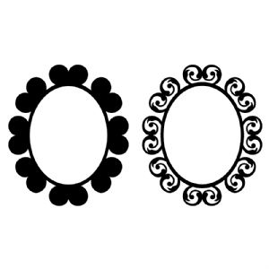 Oval Frame SVG, Oval Frame Vector Instant Download Shapes