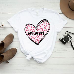 Mom Leopard Doodle Heart SVG Cut File Mother's Day SVG