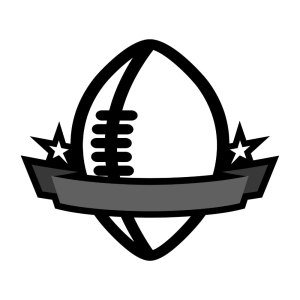 Monogram Football Ball SVG Cut File, Instant Download Football SVG