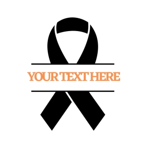 Monogram Ribbon SVG, Cancer Ribbon SVG Cut File Cancer Day