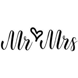 Mr & Mrs SVG Cut File, Mr and Mrs Vector SVG Wedding SVG