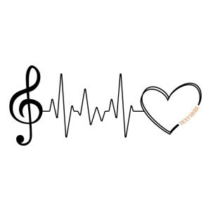 Music Heartbeat Monogram SVG Music