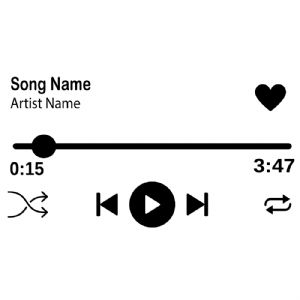 Music Player SVG, Song Template SVG Music