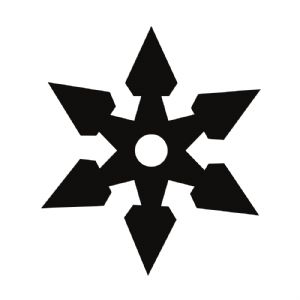 Ninja Star Shuriken SVG, Shuriken Vector Instant Download Vector Objects