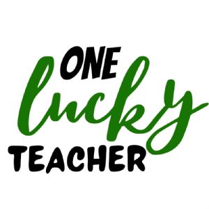 One Lucky Teacher SVG, Instant Download Teacher SVG