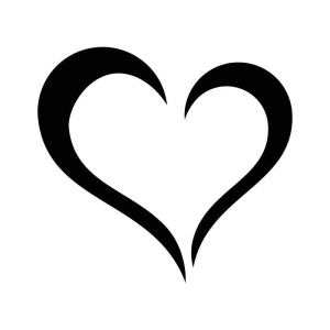 Open Heart SVG, Hand Drawn Heart SVG Clipart Valentine's Day SVG