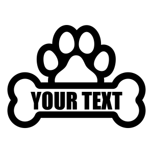 Dog Bone Monogram SVG, Monogram Paw Print SVG Pets SVG