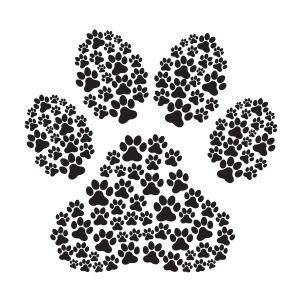 Paw Made from Paws SVG, Paw Vector Instant Download Pets SVG