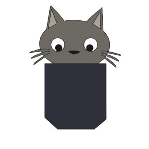 Peeking Cute Cat From Pocket, Cute Pocket Cat SVG T-shirt SVG