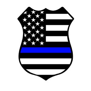Thin Blue Line Police Badge SVG Police SVG