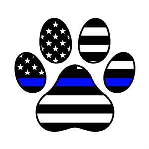 Police Dog Paw SVG Cut File Police SVG