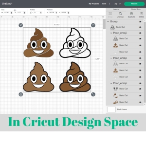 Poop Emoji SVG, Poop Emoji Digital Download Cartoons