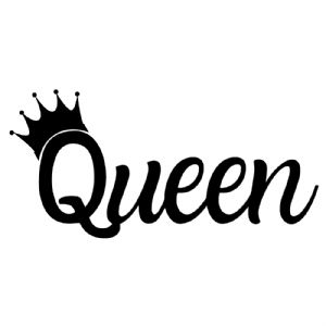 Queen SVG, Queen with Crown Instant Download Vector Illustration