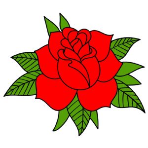 Red Rose SVG, Rose Vector Instant Download Flower SVG