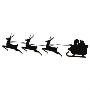 Santa Claus Rides SVG Cut & Clipart Files Christmas SVG