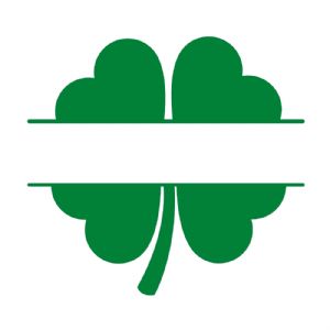 Shamrock Monogram SVG, Clover Leaf SVG Cut File St Patrick's Day SVG