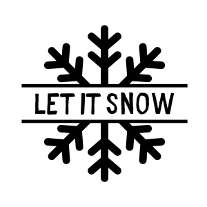 Let it Snow SVG, Snowflake Monogram SVG Vector Files Christmas SVG