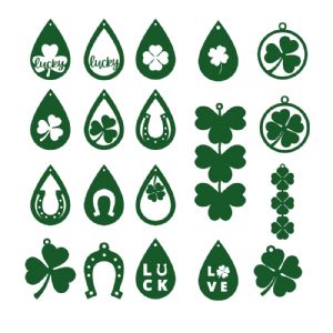 St Patrick's Day Earrings SVG Bundle, Instant Download St Patrick's Day SVG
