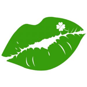 St Patrick's Day Lips SVG, Clover Kiss SVG Vector Files St Patrick's Day SVG