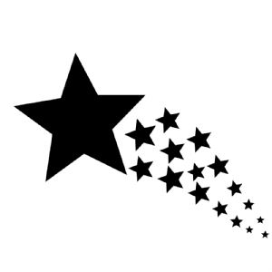 Shooting Stars With Tail SVG, Shooting Stars Instant Download Vector Illustration