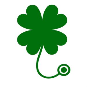 Stethoscope Shamrock SVG, Lucky Nurse SVG Vector Files St Patrick's Day SVG
