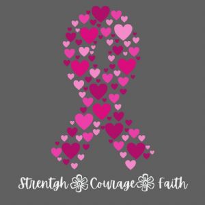 Strength Courage Faith SVG Cut File Cancer Day