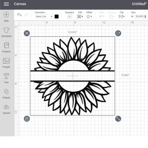 Sunflower Outline Monogram SVG, Monogram Instant Download Sunflower SVG