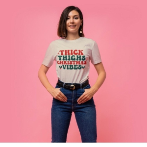 Thick Thighs Christmas Vibes SVG, Funny Christmas SVG Christmas SVG