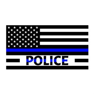 Thin Blue Line Flag With Police Police SVG