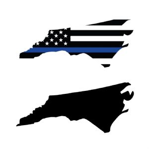 Thin Blue Line North Carolina Flag Flag SVG