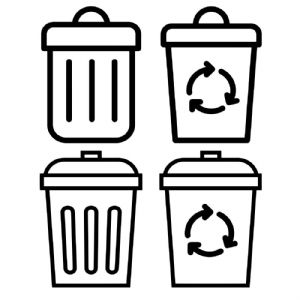 Trash Can & Garbage SVG Symbols