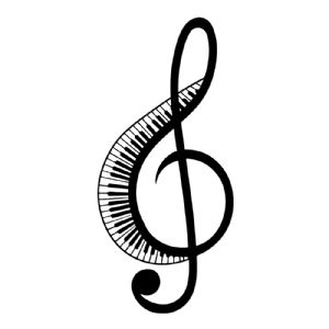 Treble Clef Piano Keyboard Svg Music