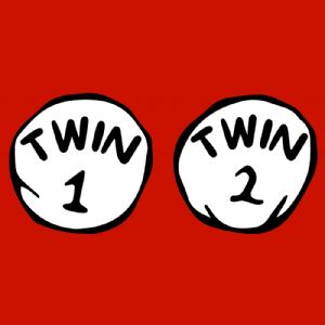 Twin 1 Twin 2 SVG, Twin 1 Twin 2 Vector Instant Download Cartoons