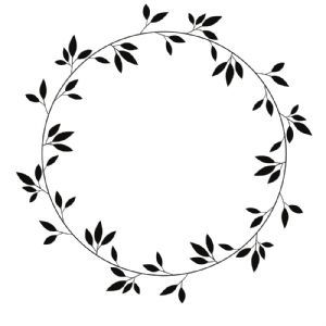 Floral Vine Wreath SVG, Floral Wreath Vector Instant Download Drawings