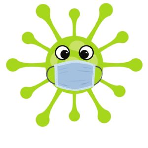 Virus with Mask SVG, Virus Vector Files Health and Medical