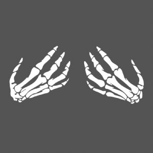 White Skeleton Boob Hands SVG, Instant Download Halloween SVG