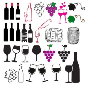 Wine Bundle SVG, Wine Bundle Vector Files Drinking
