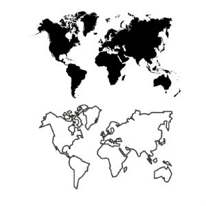 World  Map SVG Cut and Clipart Files Flag SVG